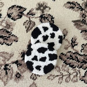 Cow print car coasters